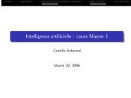 Intelligence artificielle : cours Master 1