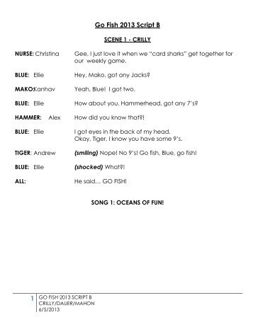 Go Fish 2013 Script B