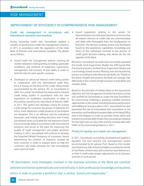 notes to the consolidated financial statements - Sacombank