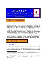 AFAMA & DA - Association Francophone d'Arts Martiaux Affinitaires