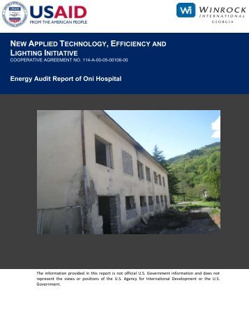 Energy Audit Report of Oni Hospital - Tkibuli Tea