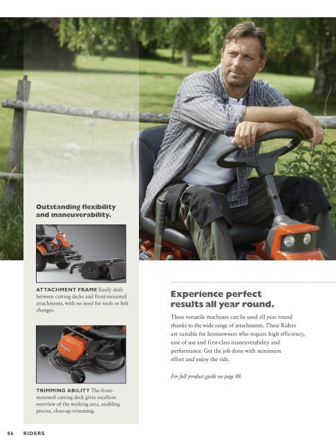 HUSQVARNA PRODUCT RANGE - Husqvarna Group