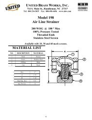 Model 198 Air Line Strainer MATERIAL LIST - Steamshop