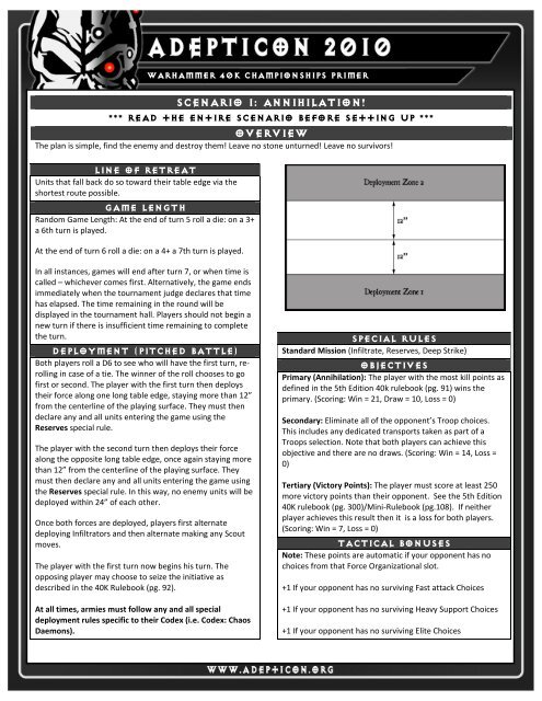 2010 Warhammer 40K Championships Primer