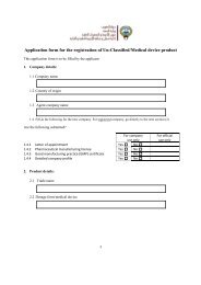 Application form for the registration of Un-Classified/Medical device ...