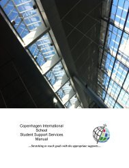 Student Support Services - Copenhagen International School