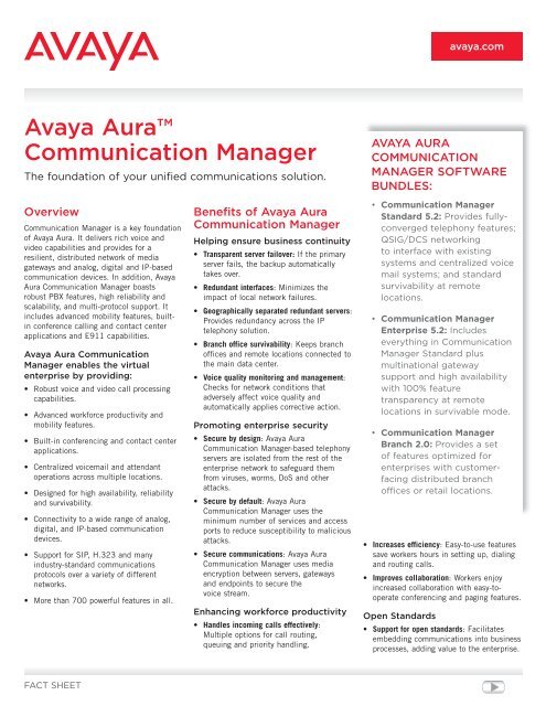 Avaya Aura™ Communication Manager - PacketBase