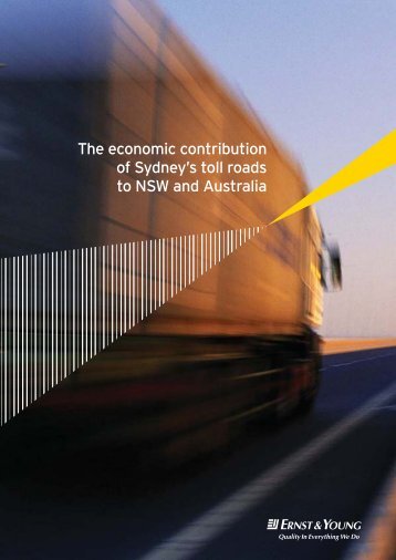 The economic contribution of Sydney's toll roads to NSW and Australia