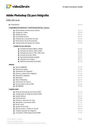 Adobe Photoshop CS5 para fotÃ³grafos - Video2brain