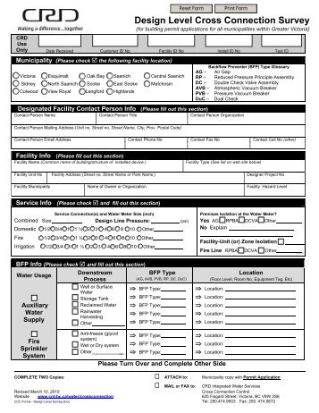 Design Level Cross Connection Survey