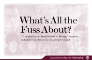 What's All the Fuss About? - Cooperative Baptist Fellowship