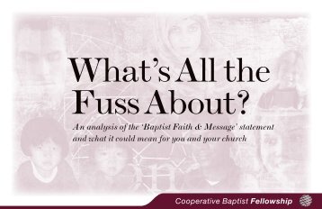 What's All the Fuss About? - Cooperative Baptist Fellowship