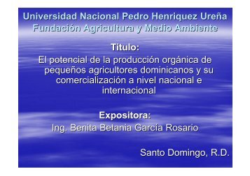 Universidad Nacional Pedro Henriquez Ureña Fundación ... - CEDAF