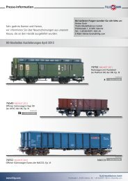 TILLIG Modelleisenbahn Neuheiten in Spur H0 - Modellbahn-Portal.de