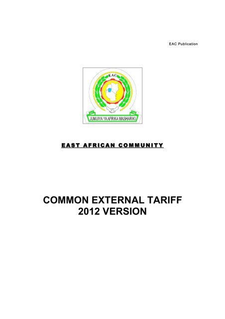 EACTariff 2012.pdf - TRA