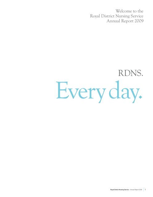 RDNS 2009 Annual Report - Royal District Nursing Service