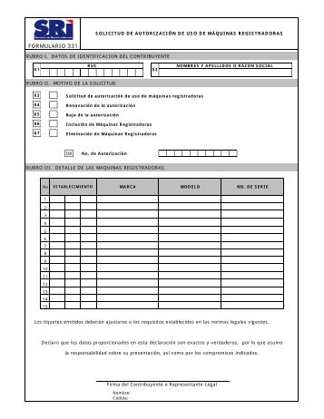 Formulario 331 Ago-05