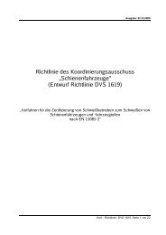 Entwurf Richtlinie DVS 1619 - SLV Duisburg