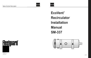EcoVent Recirculator Installation Manual SM-337