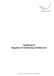 Vejledning til Regulativ for hÃ¥ndtering af drikkevand - Aarhus Vand