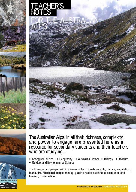 The Australian Alps Education Kit - Australian Alps National Parks