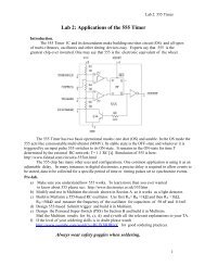 Lab 2: Applications of the 555 Timer