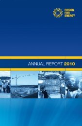 F4E Annual Report 2010 - Fusion For Energy - Europa