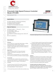 Pneumatic High-Speed Pressure Controller ... - Calibration Online