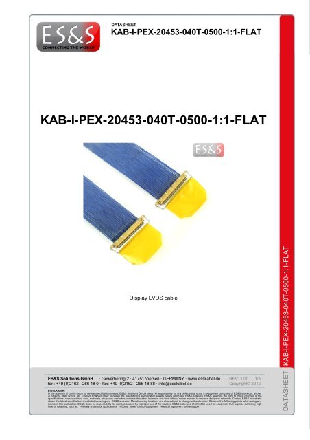 KAB-I-PEX-20453-040T-0500-1:1-FLAT - ES&S Solutions GmbH