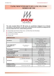 tank mounted return line filters series hf 550 - Breedveld & Weaver