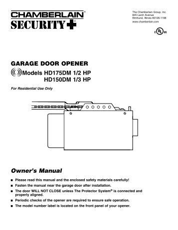 Liftmaster Garage Door Opener Manual 1 3 Hp