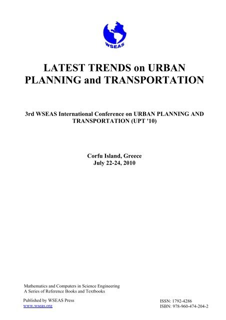 LATEST TRENDS on URBAN PLANNING and ... - Portal