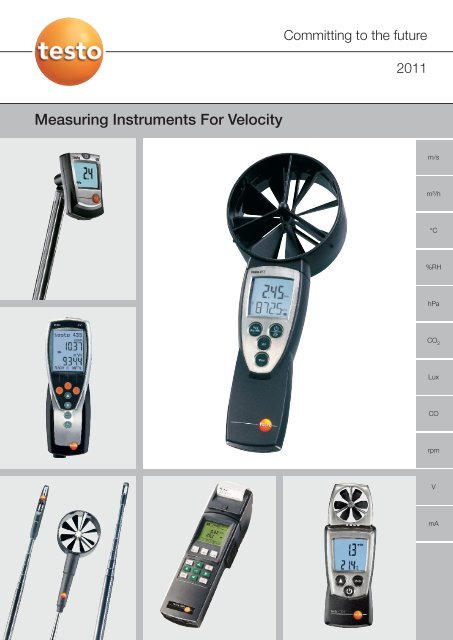 Measuring Instruments For Velocity - Testo