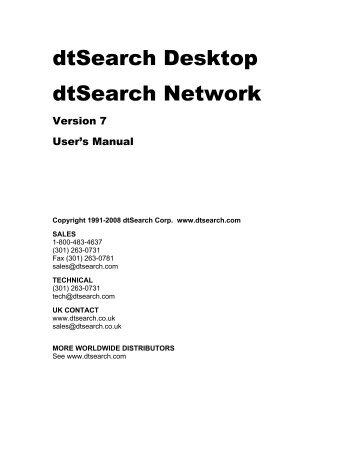 dtSearch Desktop - UNOG
