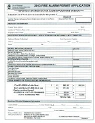 Fire Alarm Permit Application - City of Pittsburgh