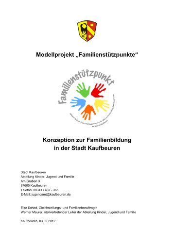 Modellprojekt „Familienstützpunkte“ Konzeption ... - Stadt Kaufbeuren