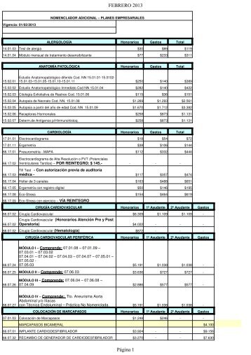 Nomenclador Adicional - Empresarial - Ene-Feb 2013 - Corregido