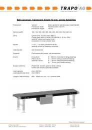 Belt conveyor, framework height 70 mm, series 9gfg070m