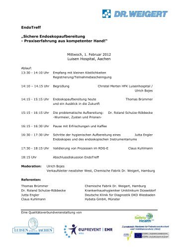 Aachen Endo-Agenda - Dr. Weigert