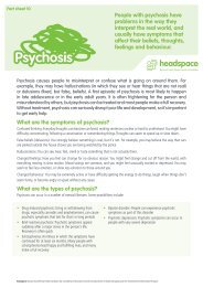 Fact sheet 10: Psychosis - Headspace