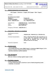 MSDS CAC / CSC - GOULD Electronics GmbH