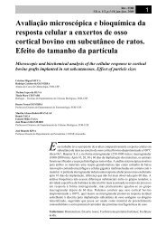 Avaliação microscópica e bioquímica da resposta celular a enxertos ...