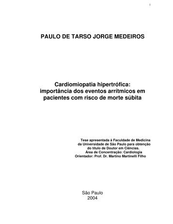 PAULO DE TARSO JORGE MEDEIROS Cardiomiopatia ... - Incor