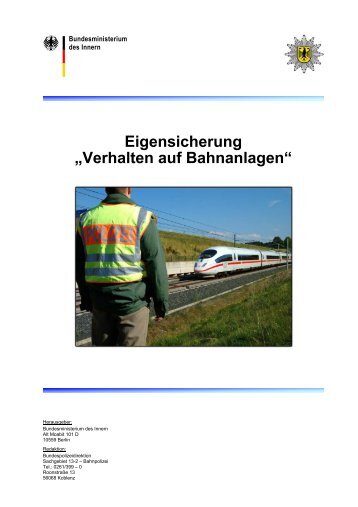 Eigensicherung - Verhalten auf Bahnanlagen