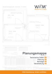 WEM Planungsmappe 4.1 - WEM Wandheizung