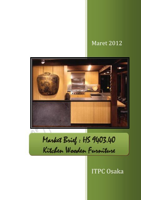 Market Brief : HS 9403.40 Kitchen Wooden Furniture - ITPC Osaka