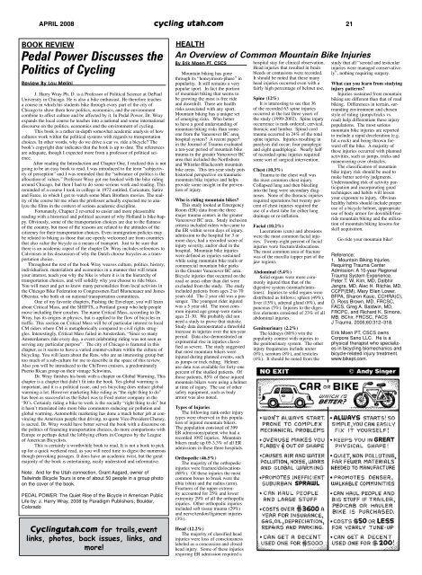 April 2008 Issue - Cycling Utah