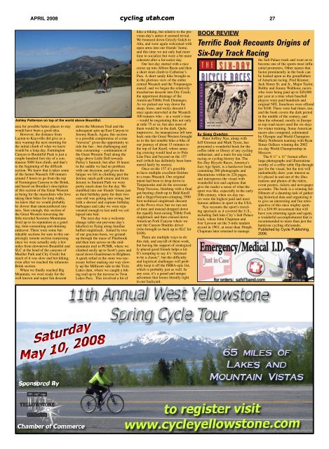 April 2008 Issue - Cycling Utah