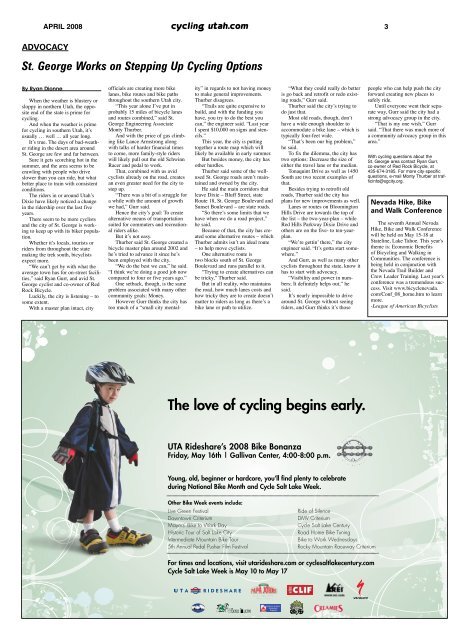 April 2008 Issue - Cycling Utah