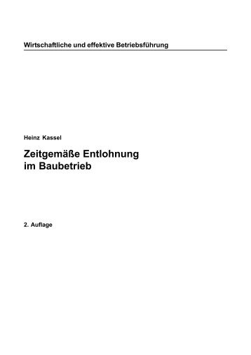 Zeitgemäße Entlohnung im Baubetrieb